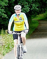 ExperiencePlus! Customer Pam Brills riding in the Dordogne region of France.