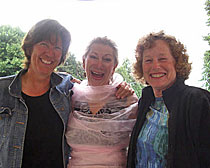Jane Hermanson, Mary (wrapped in pink), and Elizabeth Renner. Photo by Heather and Ian Brown