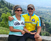 Cheri and JR Meda cycling across Italy with ExperiencePlus! Bicycle Tours