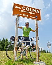 Julie at Colma Pass on the ExperiencePlus! Lakes District ride