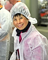 Shirley tours a sausage factory in Catalonia