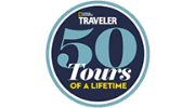 Traveler 50 tours of a lifetime logo