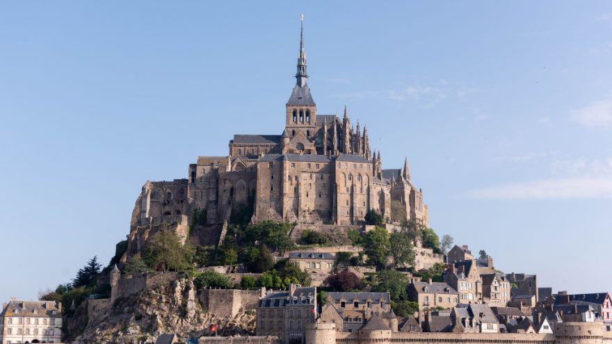 Bicycling Brittany and Normandy. Seeing sights like Mont St Michel.